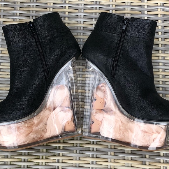 Jeffrey Campbell Icy Barbie Boots 8 Doll Head NEW - Picture 14 of 16